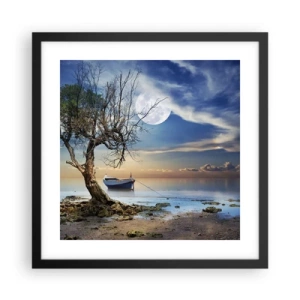 Poster in cornice nera - È la fine o l'inizio? - 40x40 cm