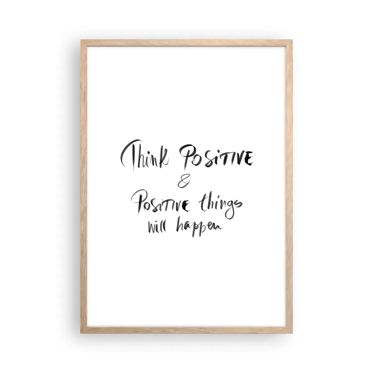 Poster in cornice rovere chiaro - Come vivere? - 50x70 cm