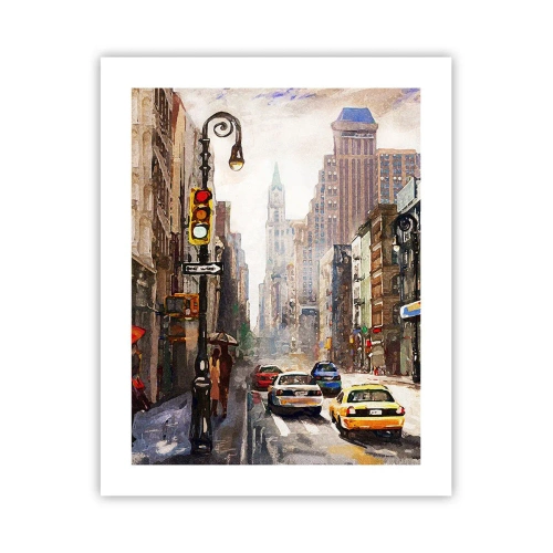 Poster - New York: colorata anche sotto la pioggia - 40x50 cm