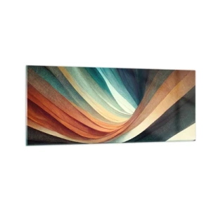 Quadro su vetro - Intessuto di colore - 100x40 cm