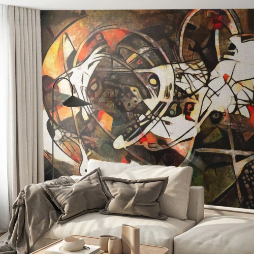 Fotomurali Premium Canvas - Senti il movimento? - Astrazione, Cubismo, Pezzo - 300x210 cm