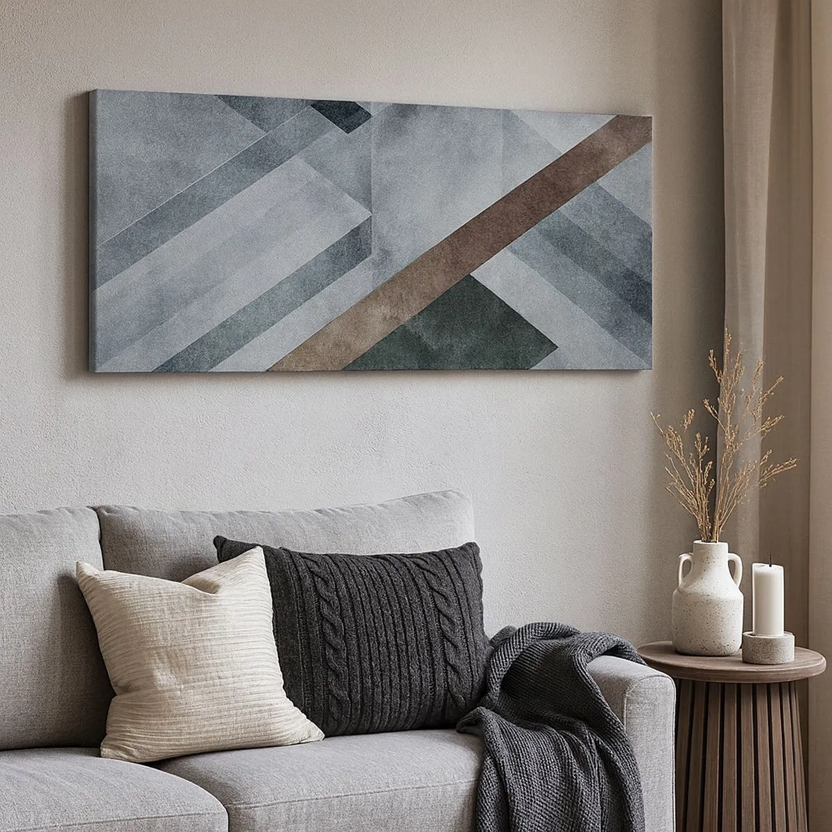 Quadro su tela - Stampe su Tela - La ricercata eleganza della geometria - 100x40 cm