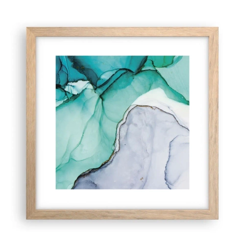 Poster in cornice rovere chiaro - Studio in turchese - 30x30 cm