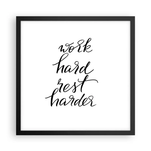 Poster in cornice nera - L'equilibrio della vita - 40x40 cm