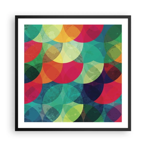 Poster in cornice nera - Ascensione arcobaleno - 60x60 cm