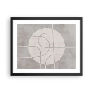 Poster in cornice nera - Tondo e dritto - 50x40 cm