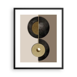 Poster in cornice nera - Variazioni attorno al cerchio - 40x50 cm