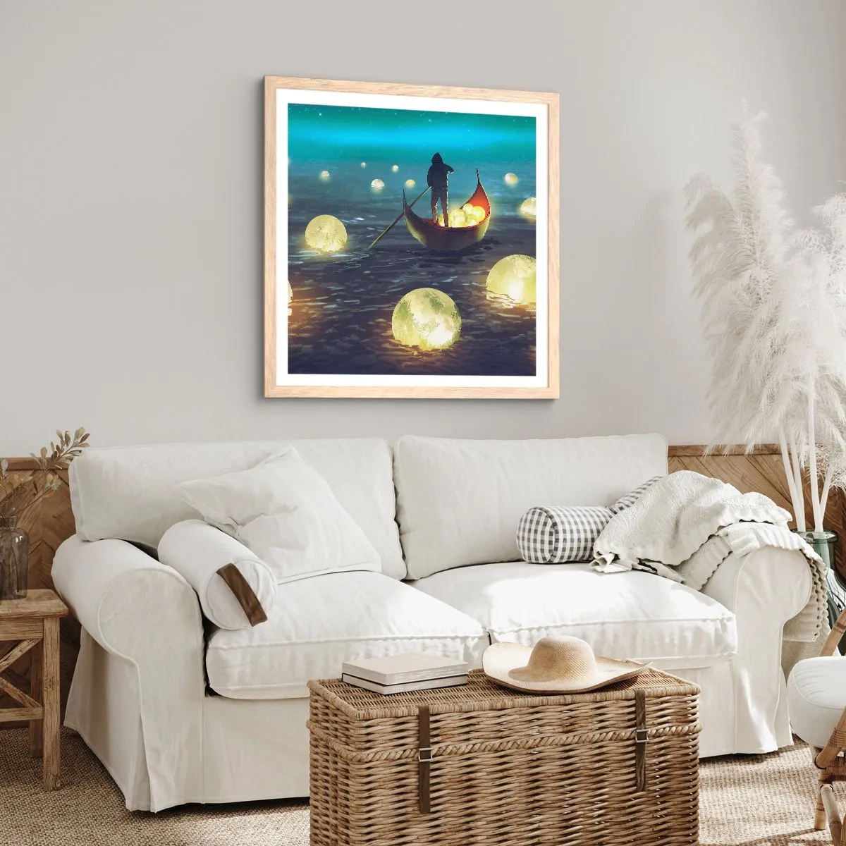 Poster in cornice rovere chiaro - Cose che neanche i filosofi hanno sognato - 30x30 cm