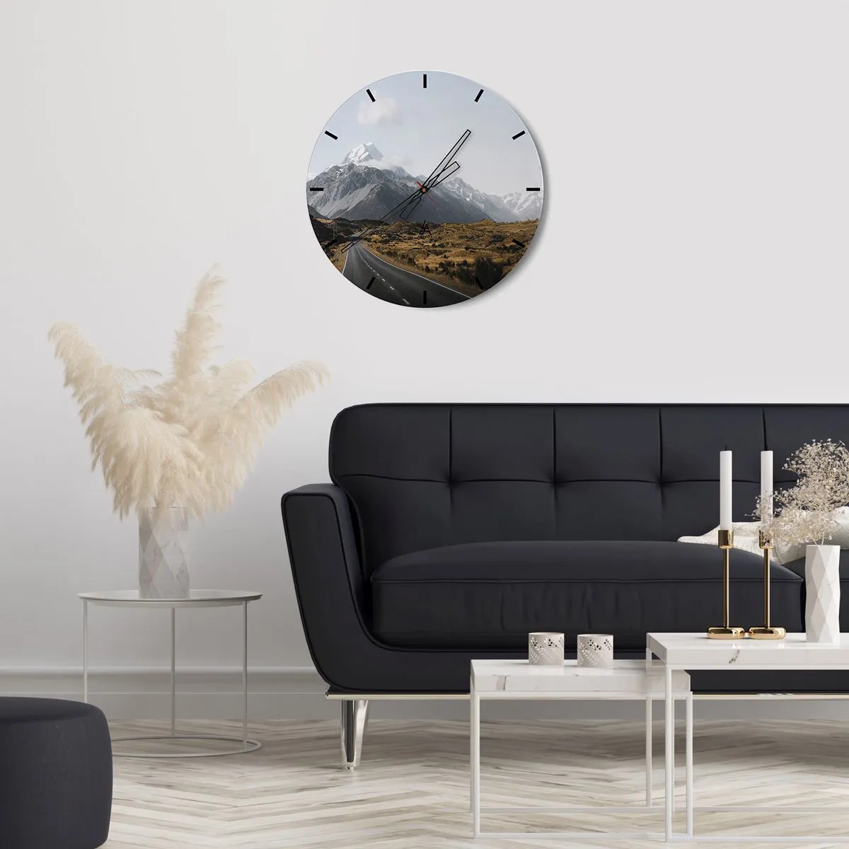 Orologio da parete - Orologio in Vetro - Via verso il cuore dei monti - 40x40 cm