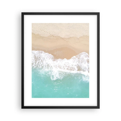 Poster in cornice nera - Un tocco carezzevole - 40x50 cm