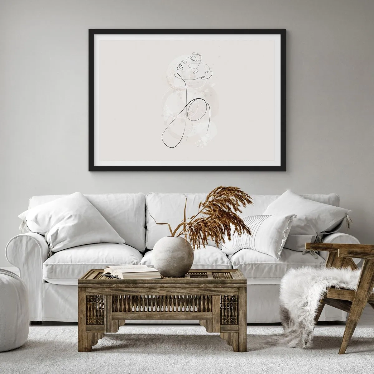 Poster in cornice nera - La spirale della bellezza - 40x30 cm