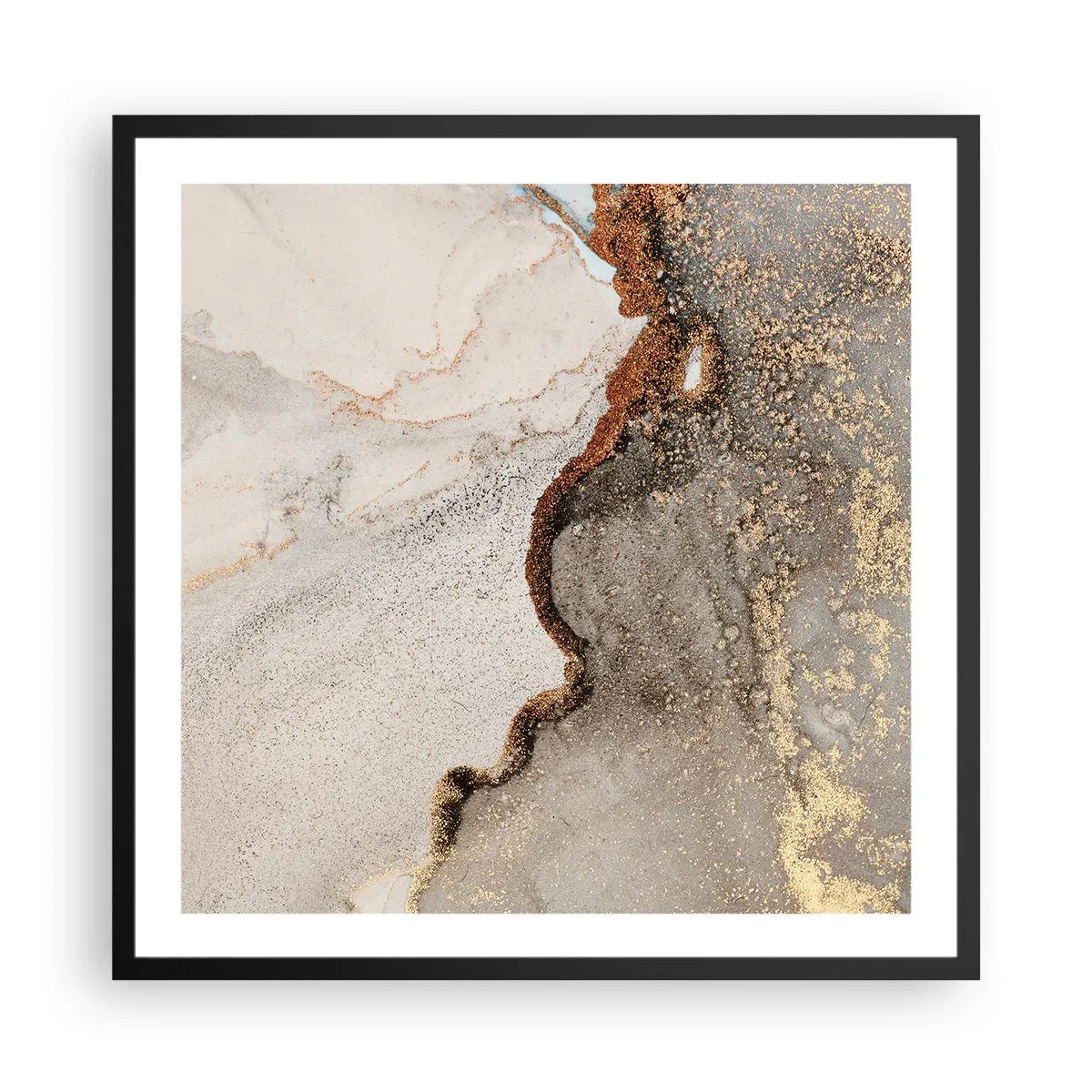 Poster in cornice nera - Ai confini del colore - 60x60 cm