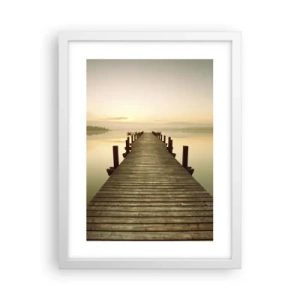 Poster in cornice bianca - Aurora, alba, luce - 30x40 cm