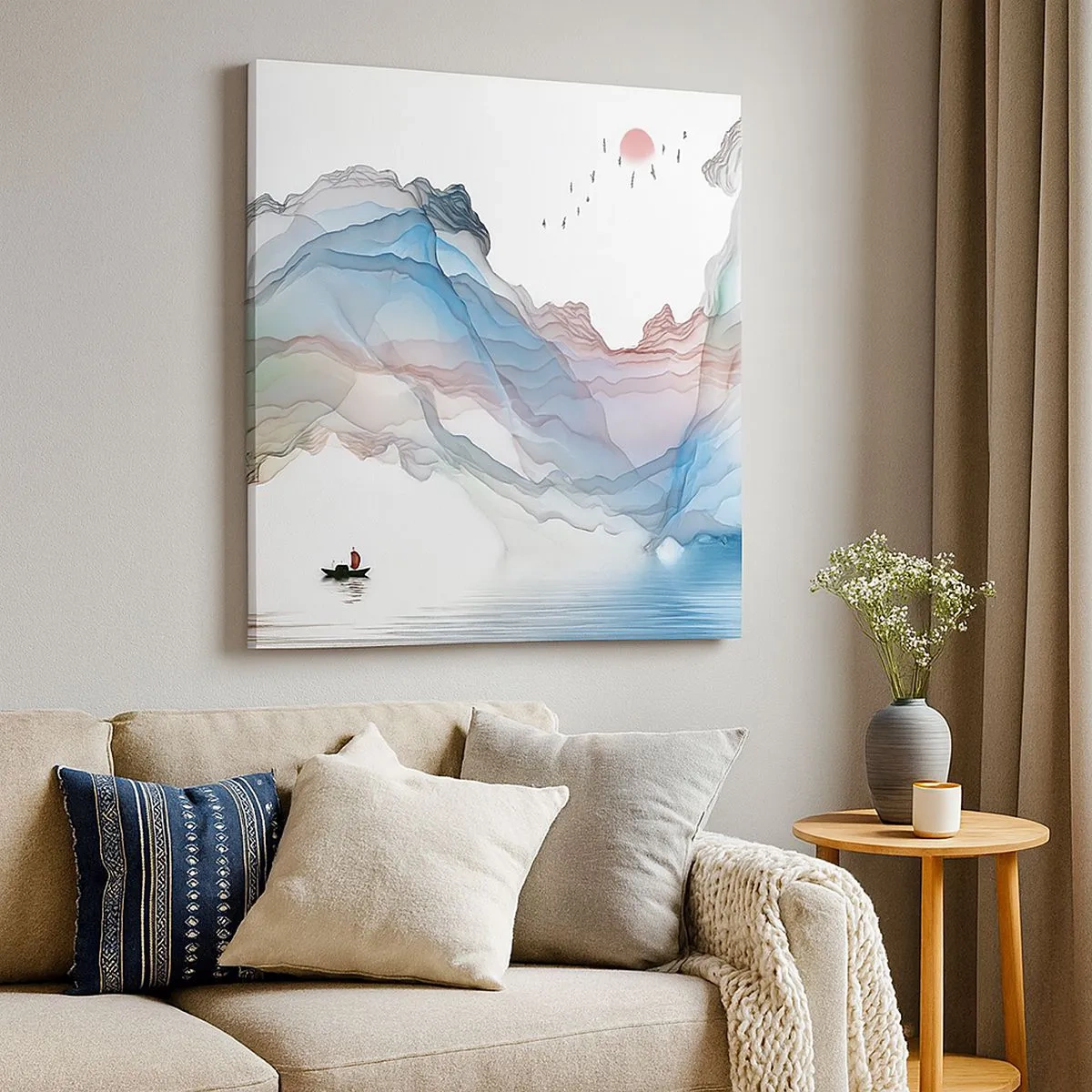 Quadro su tela - Stampe su Tela - Verso i monti di cristallo - 30x30 cm