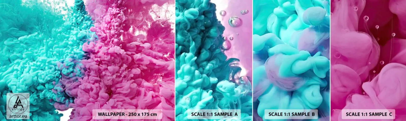 Campione di Fotomurale Adesivo Deluxe Sticker - Scontro decisivo - Astrazione, Pezzo, 3D - 100x30 cm