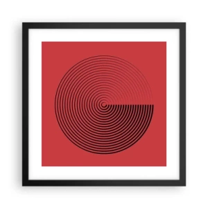 Poster in cornice nera - Movimento circolare - 40x40 cm