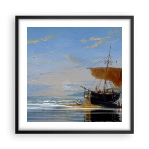 Poster in cornice nera - Acqua, terra, aria - 50x50 cm