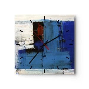 Orologio da parete - Orologio in Vetro - I segreti del blu - 40x40 cm