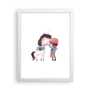 Poster in cornice bianca - Racconto d'inverno - 30x40 cm