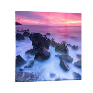 Quadro su vetro - Nascita nella luce e nella nebbia - 40x40 cm