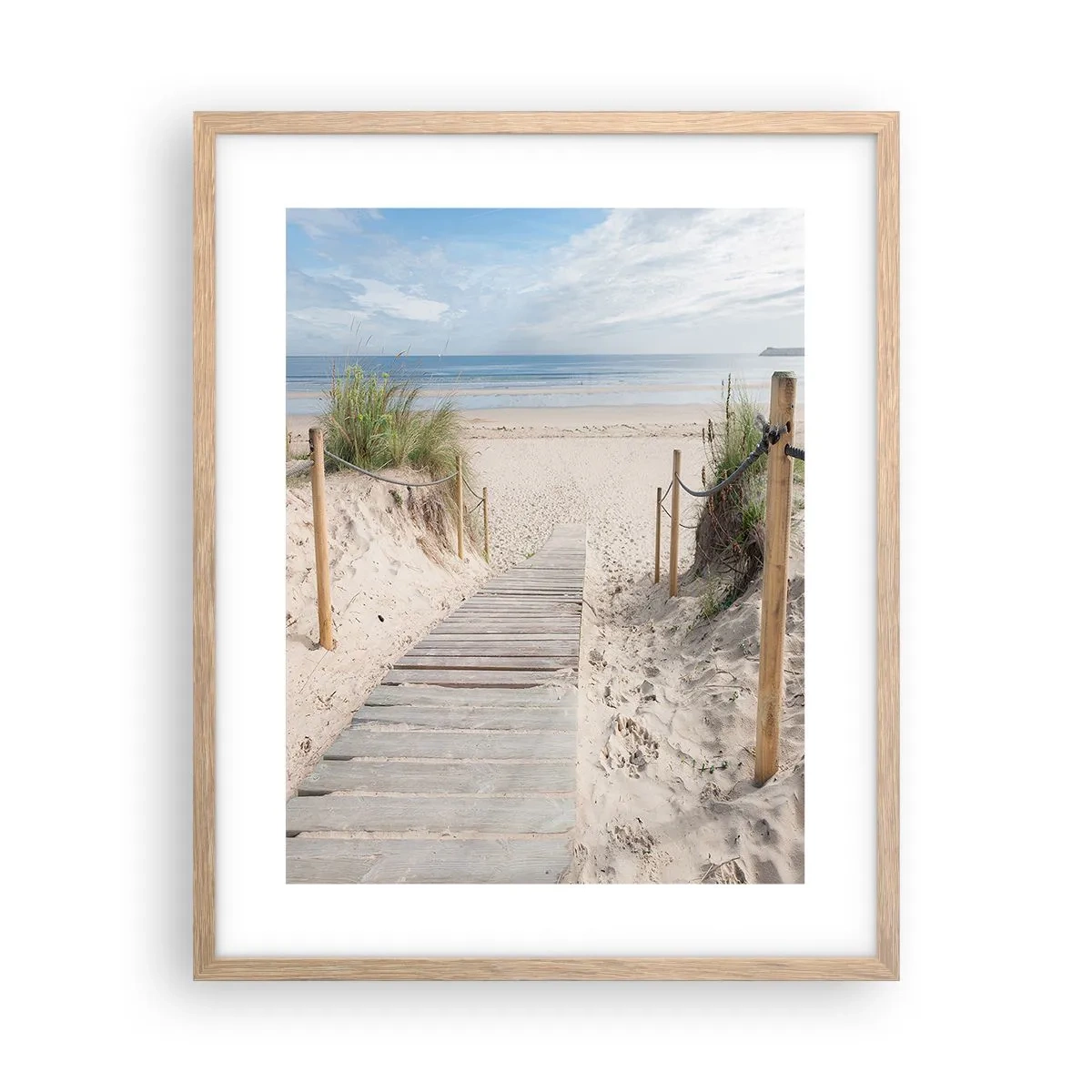 Poster in cornice rovere chiaro - Fino all'orizzonte - 40x50 cm