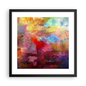 Poster in cornice nera - Guardando dentro all'arcobaleno - 40x40 cm