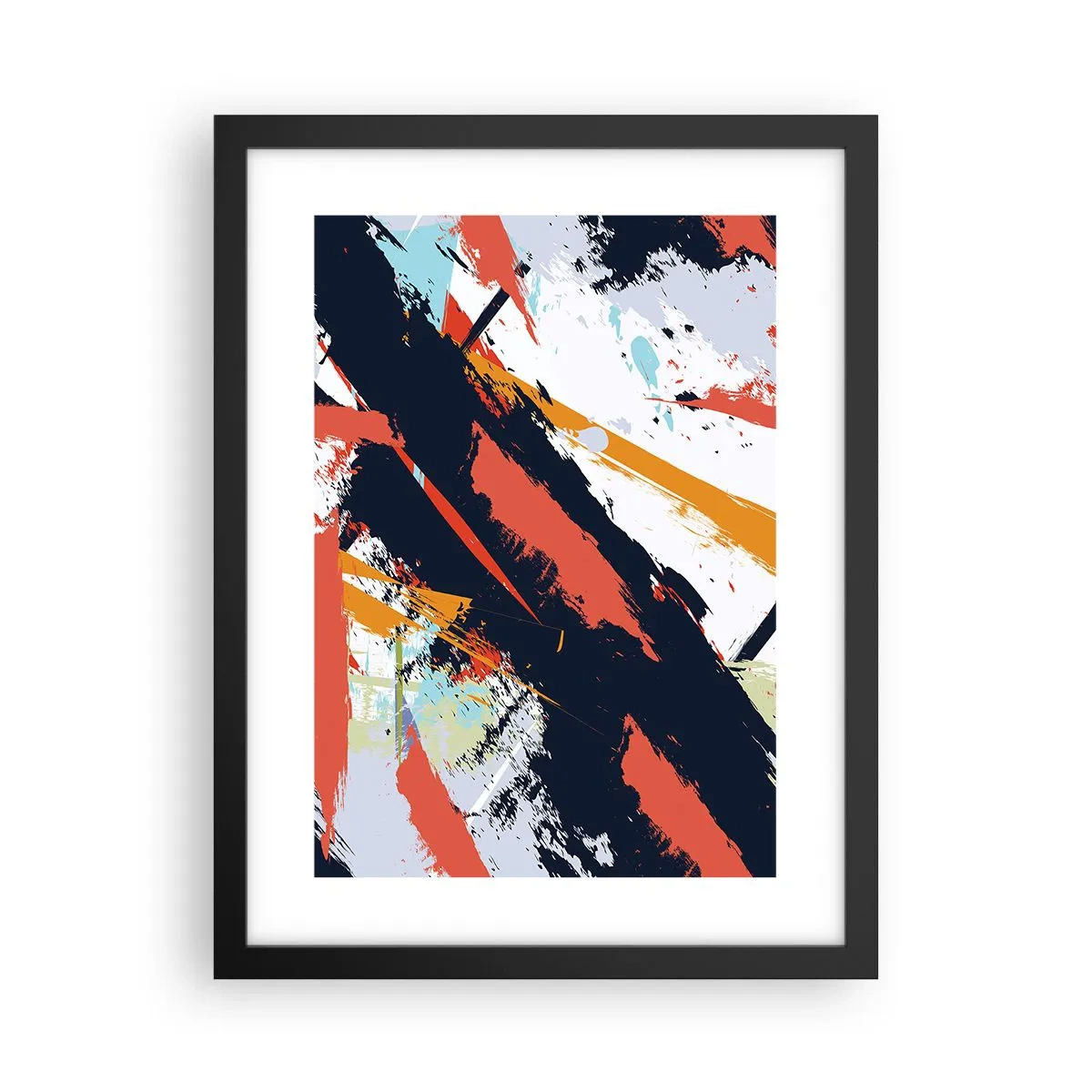 Poster in cornice nera - Composizione dinamica - 30x40 cm