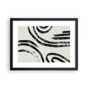 Poster in cornice nera - Interrotto a metà - 40x30 cm