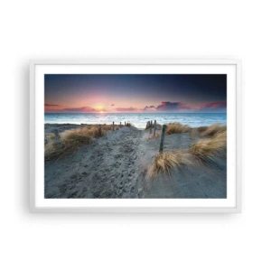 Poster in cornice bianca - Hai versato un arcobaleno di luce radiosa... - 70x50 cm