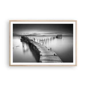 Poster in cornice rovere chiaro - La pace della riva dimenticata - 91x61 cm