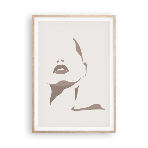 Poster in cornice rovere chiaro - Fatta di luce e ombra - 70x100 cm