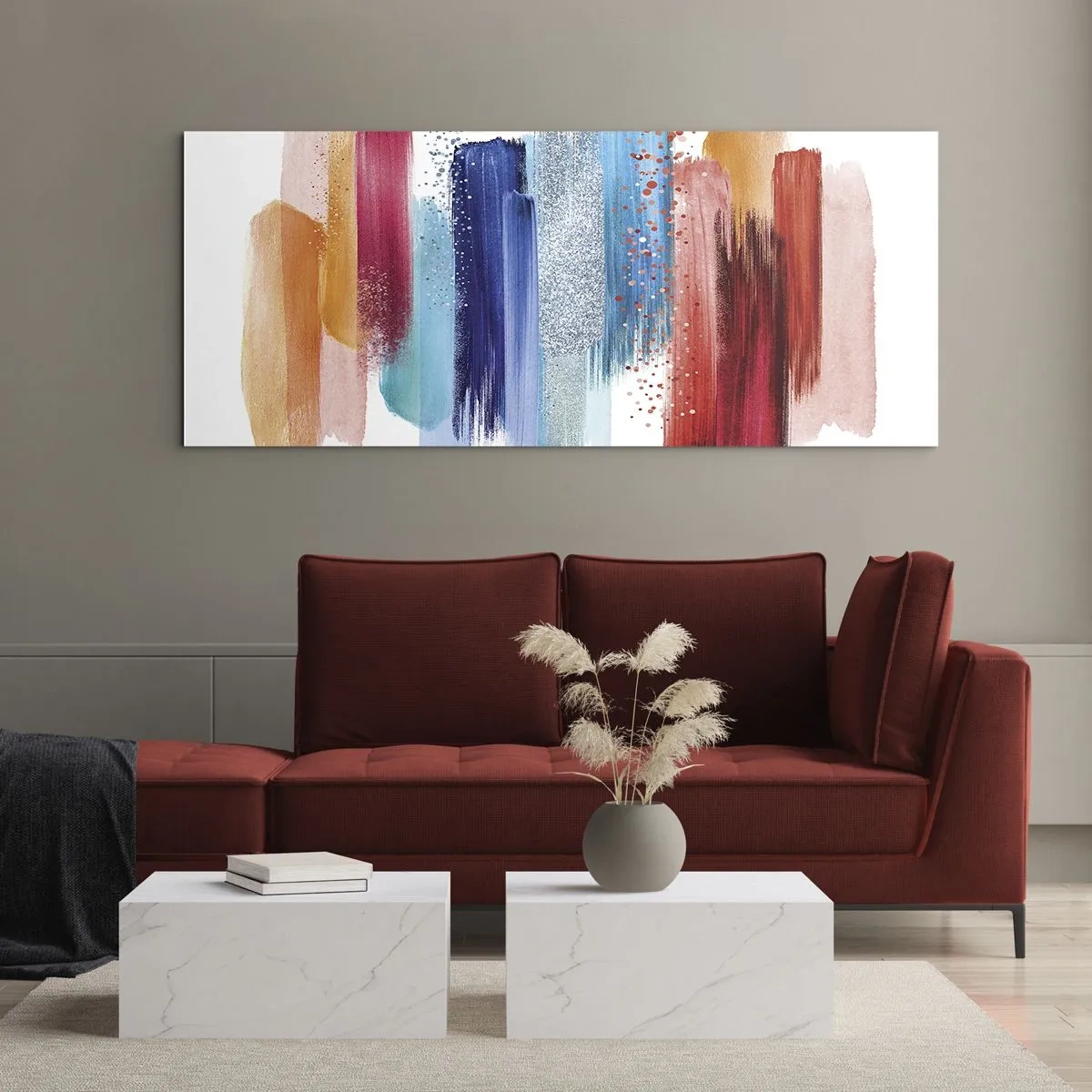 Quadro su vetro - In alto e in basso - 90x30 cm