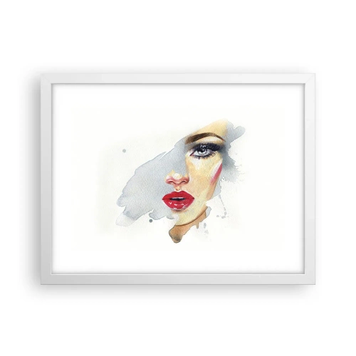 Poster in cornice bianca - Riflesso in una goccia d'acqua - 40x30 cm