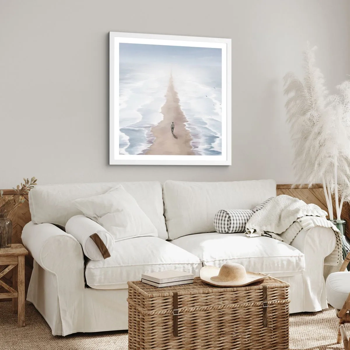 Poster in cornice bianca - Un futuro luminoso - 30x30 cm