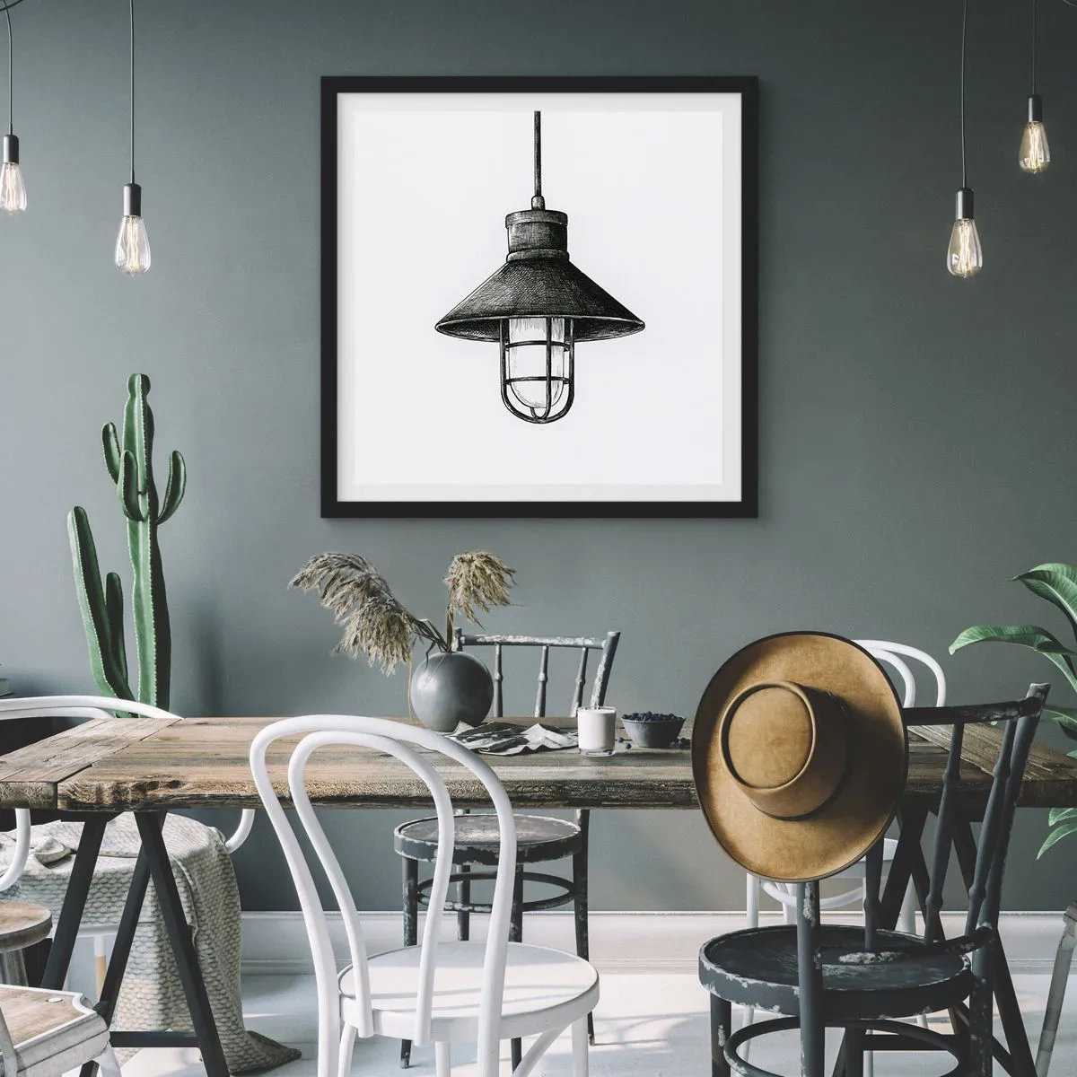 Poster in cornice nera - Come tanti anni fa... - 60x60 cm