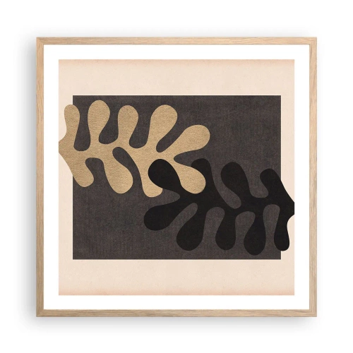 Poster in cornice rovere chiaro - Assenza e completamento - 60x60 cm