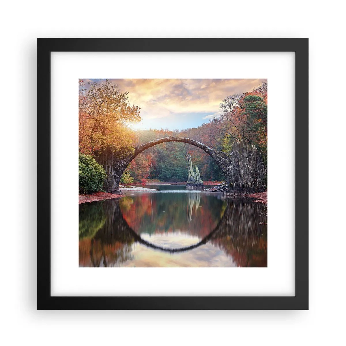 Poster in cornice nera - Dall'altro lato dello specchio - 30x30 cm