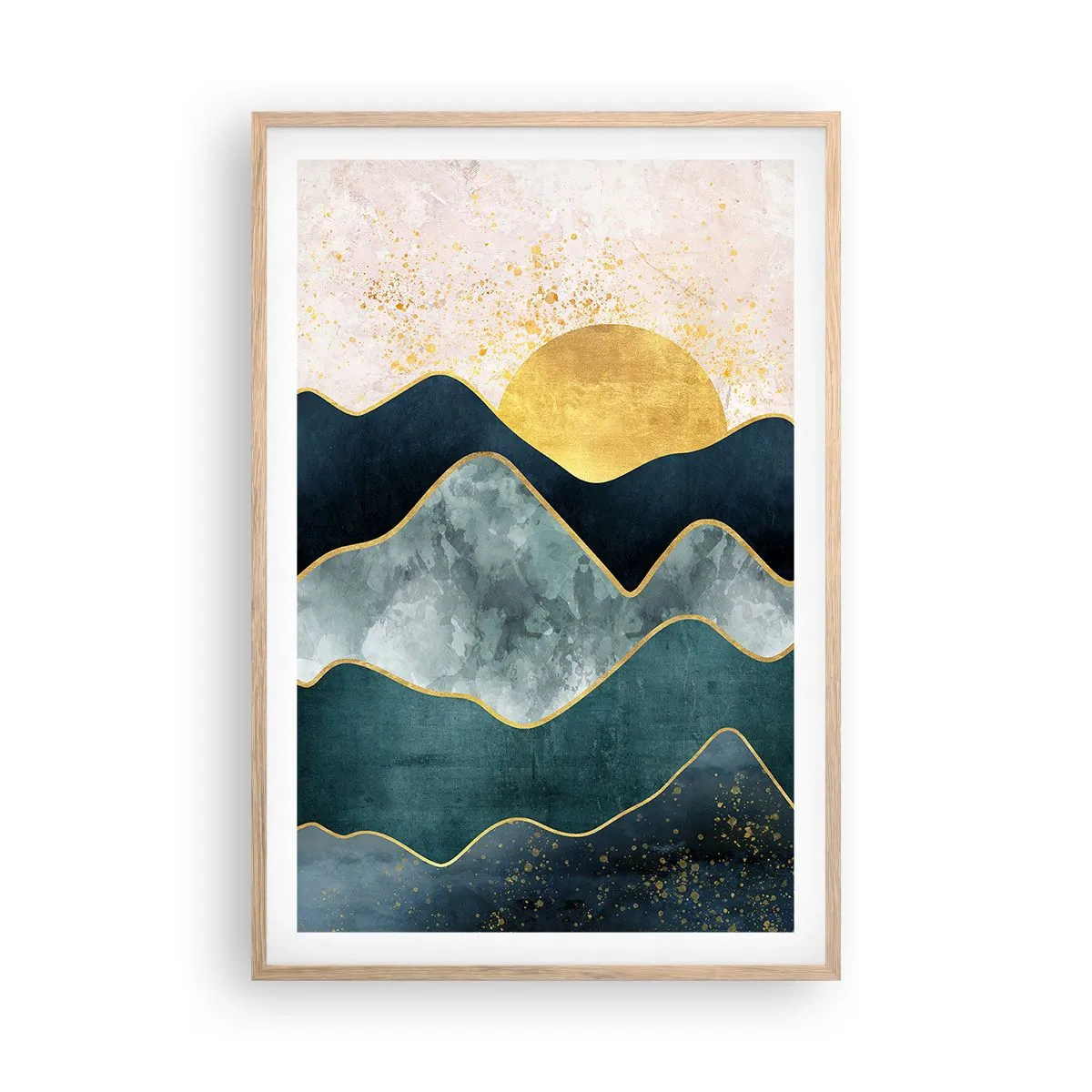 Poster in cornice rovere chiaro - Dopo sette monti - 61x91 cm