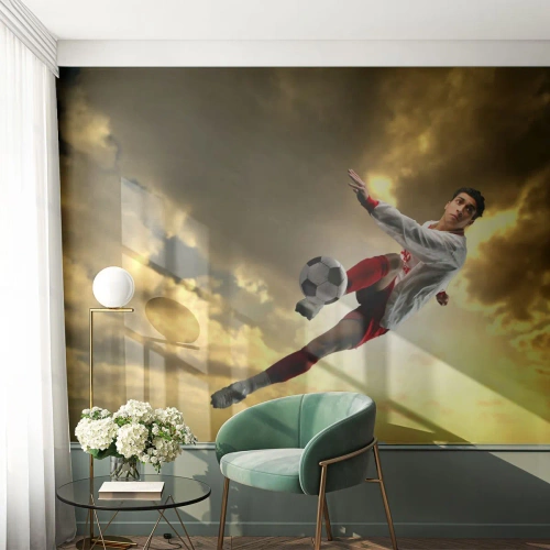 Fotomurali Premium Canvas - Il cielo del calcio - Sport, Calciatore, Calcio - 450x315 cm