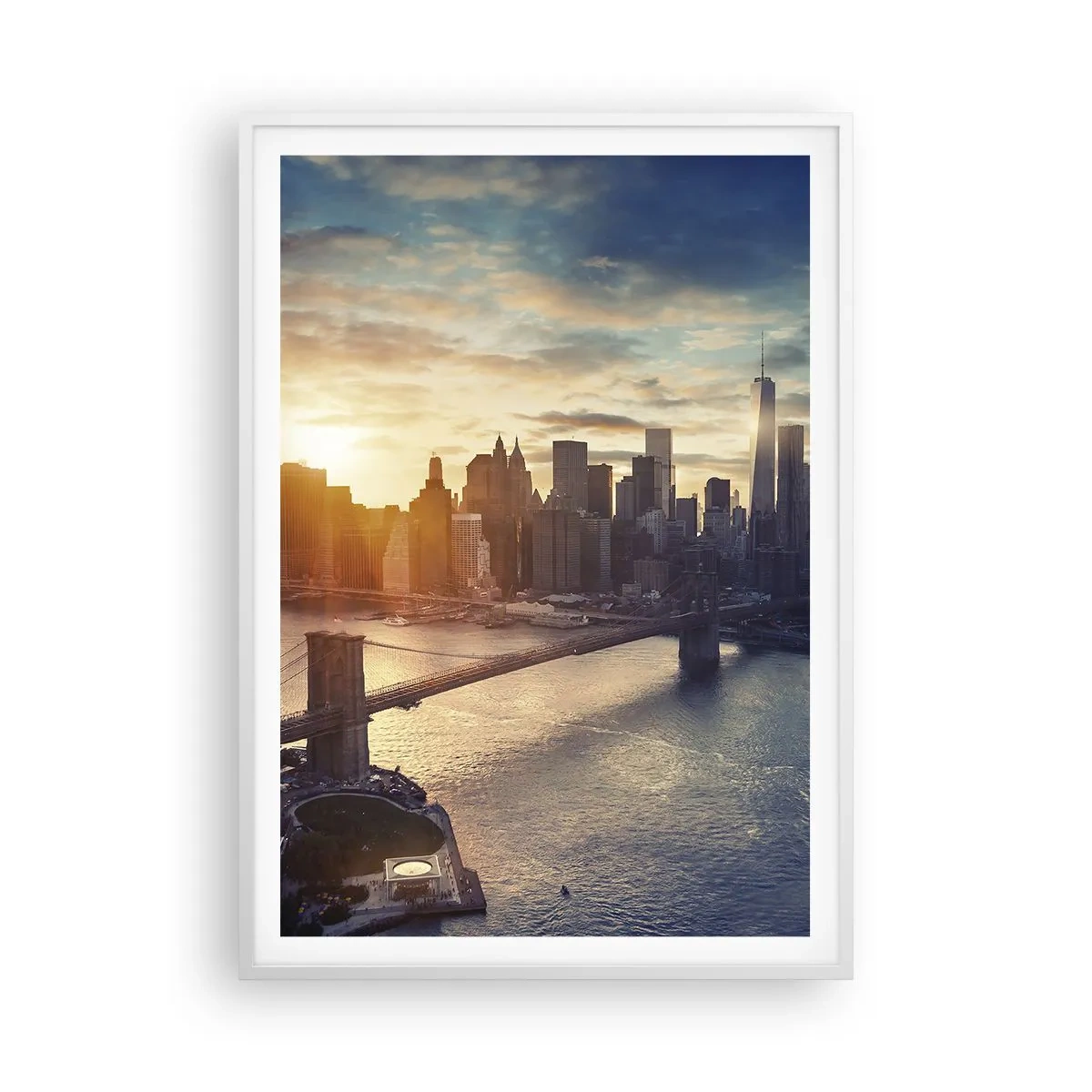 Poster in cornice bianca - Il monumento alla cultura dell'occidente - 70x100 cm