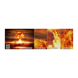 Campione di Fotomurale Premium Sand - E sarà la fine - Bomba atomica, Militare, Grafica - 100x30 cm