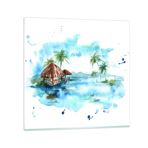 Quadro su vetro - Da qualche parte nel Pacifico - 70x70 cm