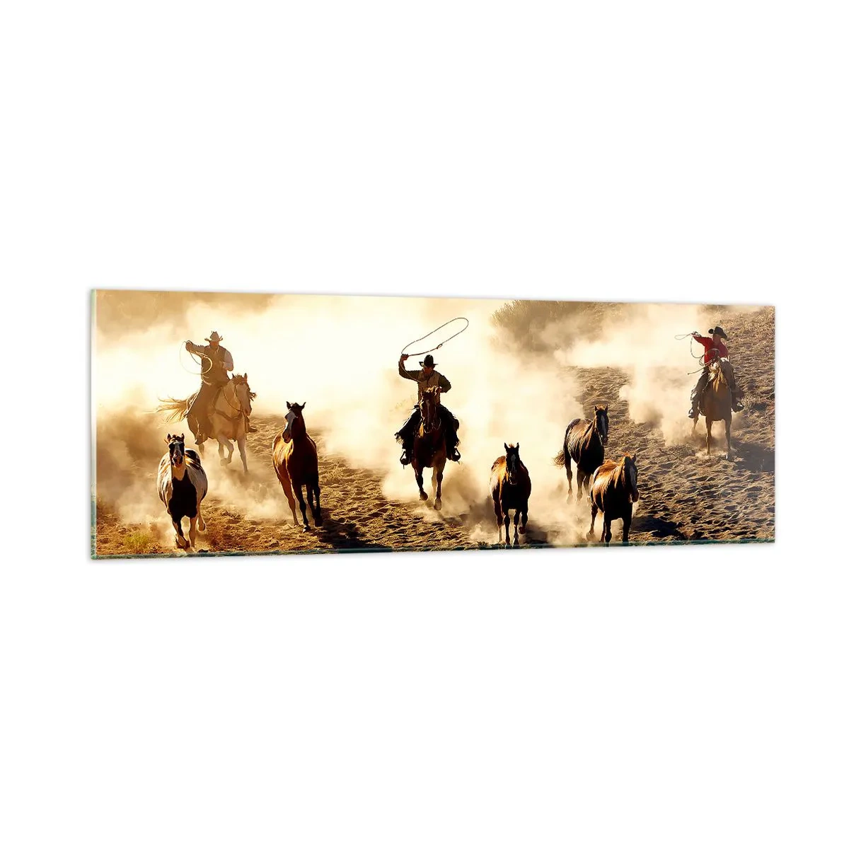 Quadro su vetro - Il vero Far West - 90x30 cm