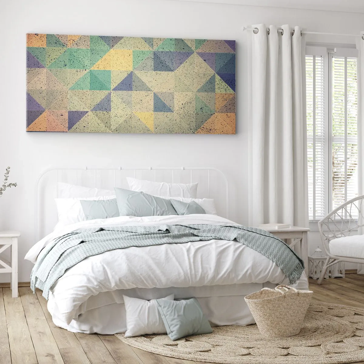 Quadro su tela - Stampe su Tela - La repubblica dei triangoli - 100x40 cm