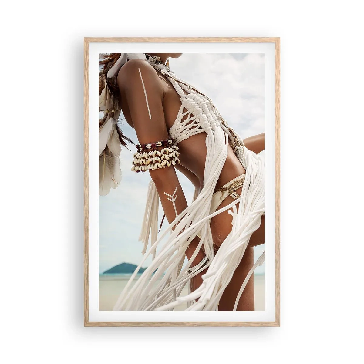 Poster in cornice rovere chiaro - La sacerdotessa del sole - 61x91 cm