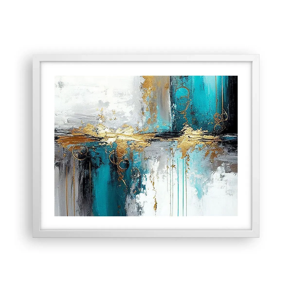 Poster in cornice bianca - Panta rei - 50x40 cm