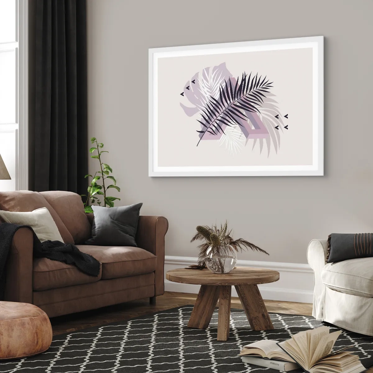 Poster in cornice bianca - L'ombra dell'ombra - 100x70 cm
