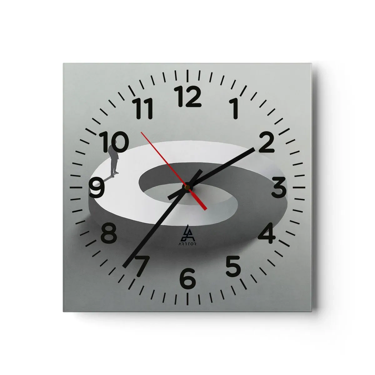 Orologio da parete - Orologio in Vetro - Prova a cavartela - 40x40 cm