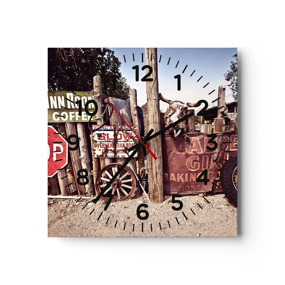 Orologio da parete - Orologio in Vetro - E il tempo si è fermato - 30x30 cm