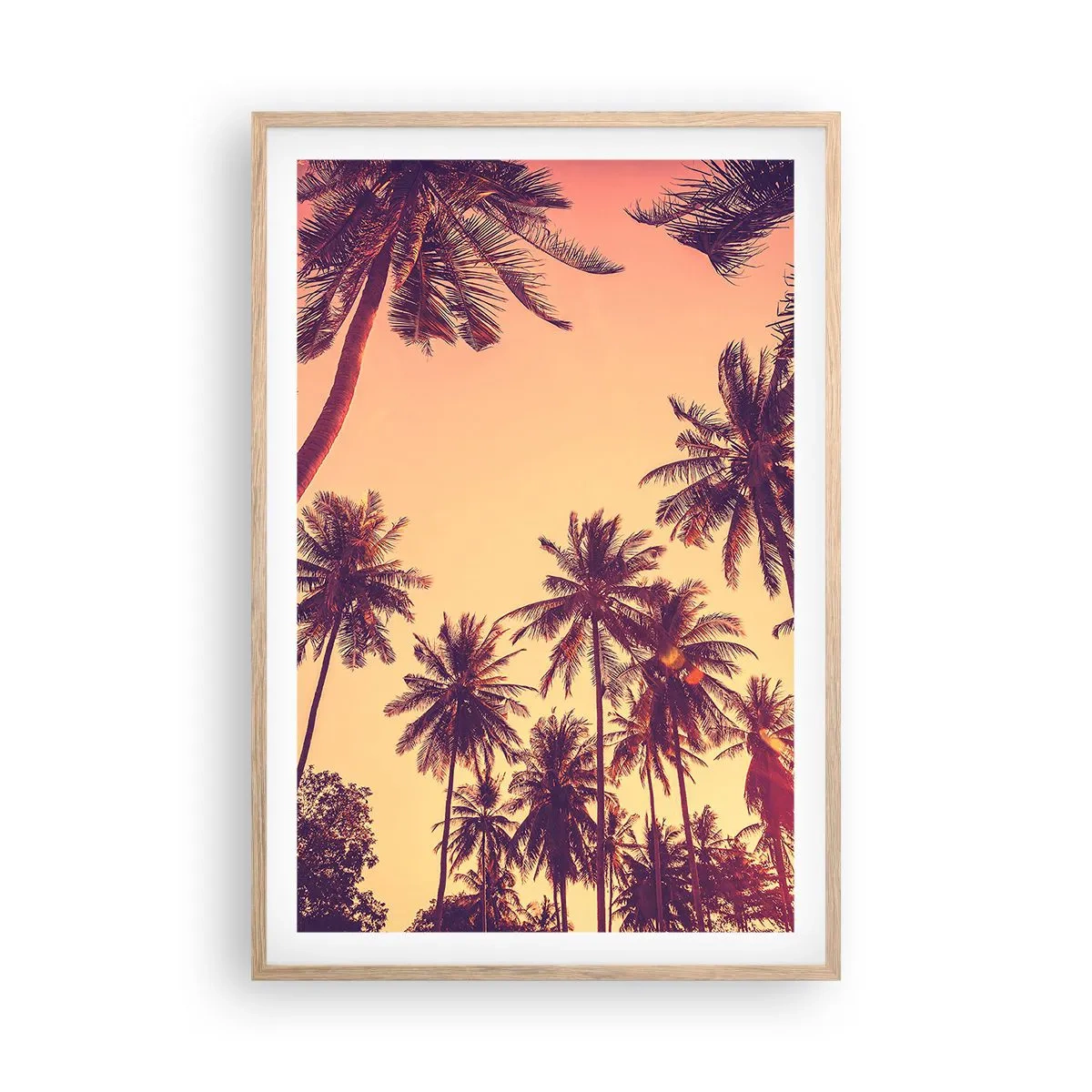 Poster in cornice rovere chiaro - Composizione tropicale - 61x91 cm